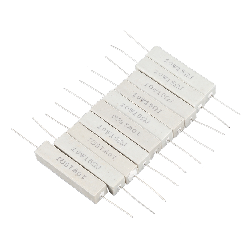 uxcell 10W 300 Ohm Power Resistor Ceramic Cement Resistor Axial Lead 10 Pcs White 