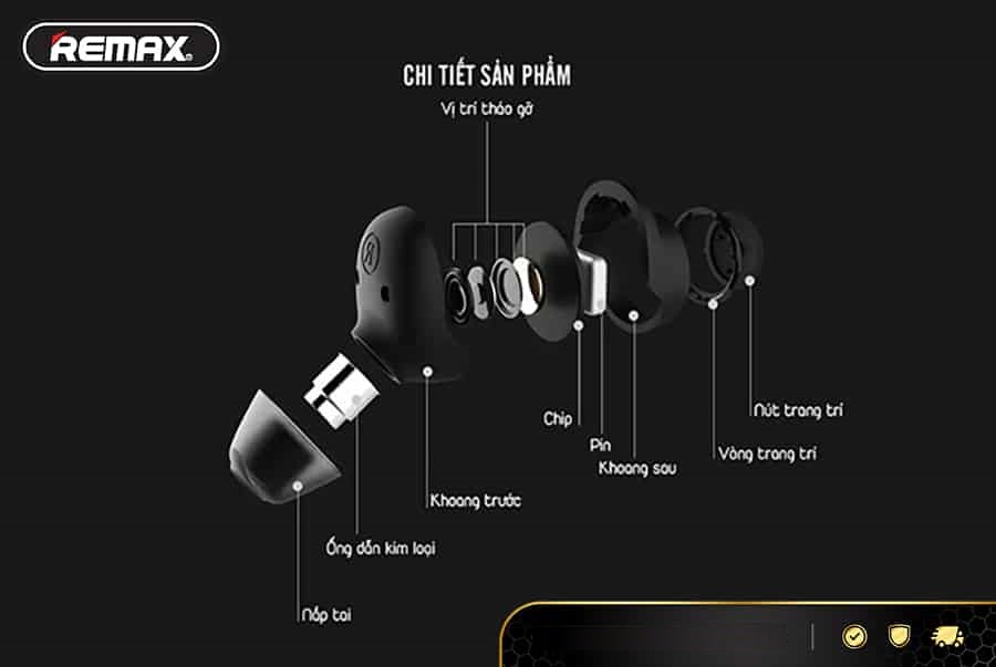 Tai nghe Bluetooth TWS Remax Earbuds TWS-2S V5.0 - Nhat Tin Authorised Store