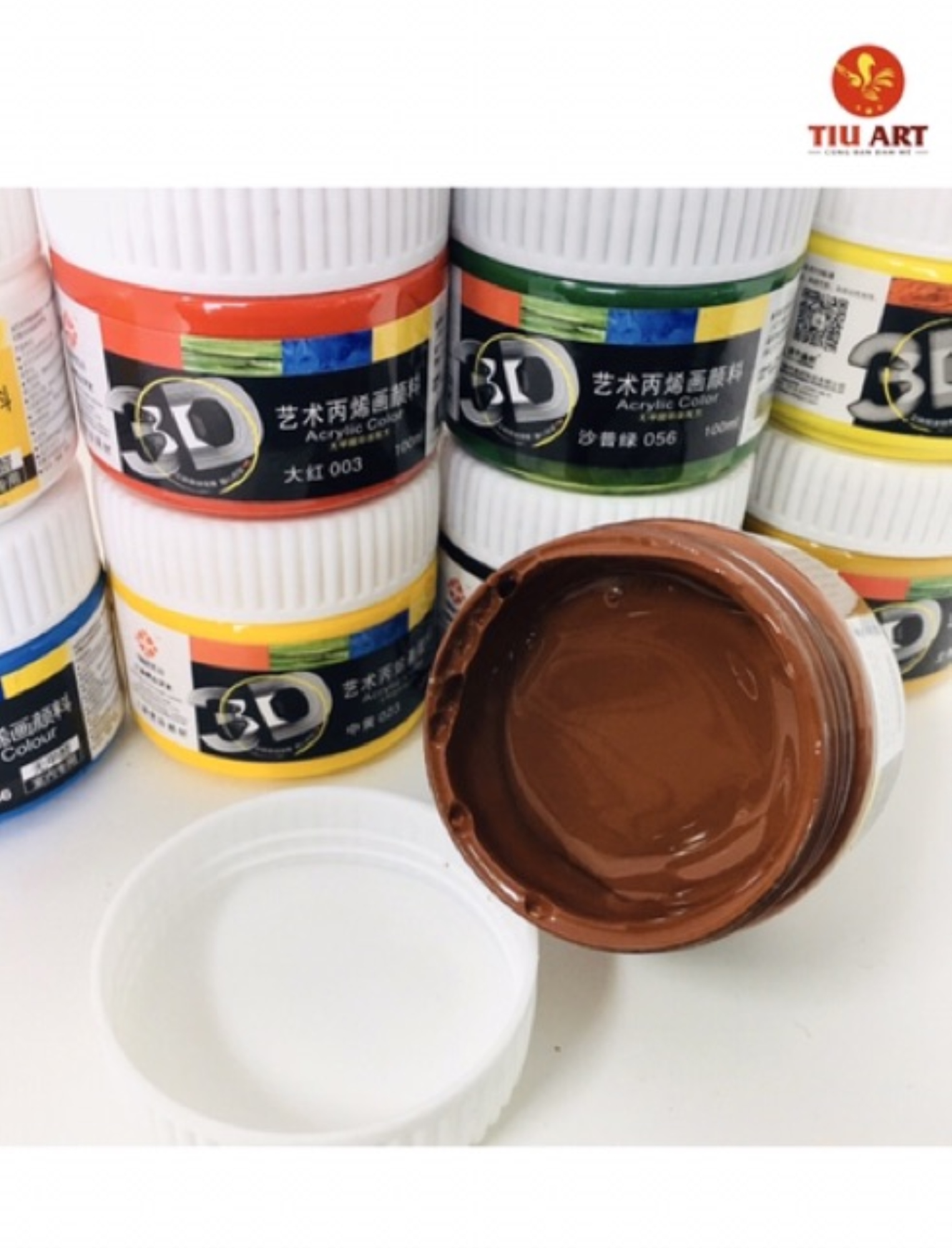 Màu 3D Acrylic Chinjoo 100ml [Bảng màu 1]