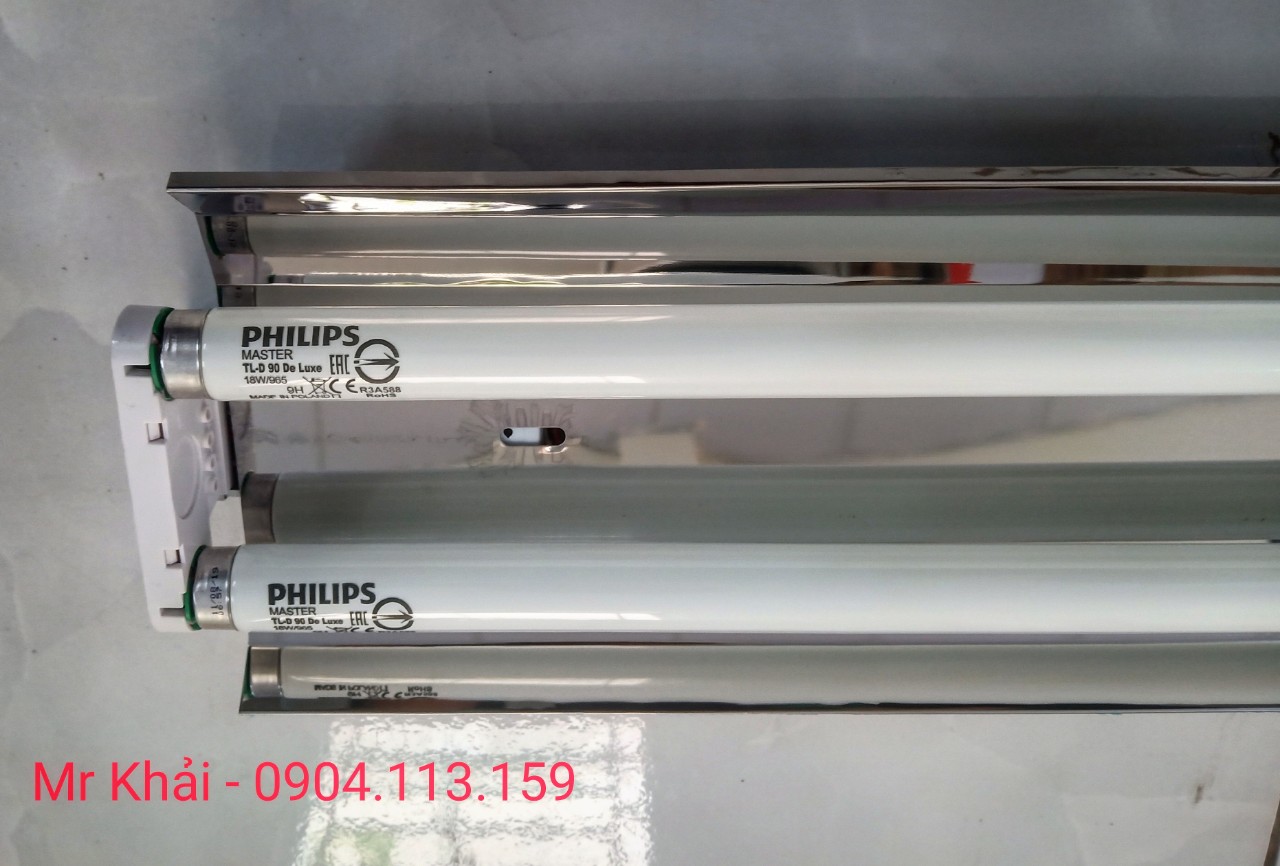 Bộ máng đèn D65 Philips 2x18W 0.6m