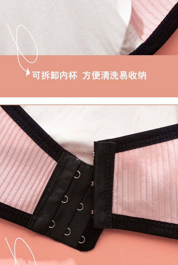 Adolescent girls high school junior high school students small vest development with cup padding big child without rims cotton underwear 17