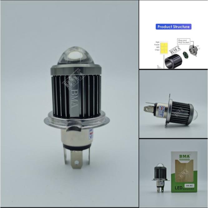 ❃☂❃ đèn led bi cầu h4 BMA-DPL-V1,đèn led cos vàng pha trắng chính hãng siêu sáng bảo hành 1 năm gắn pha xe máy Thanh Khang.