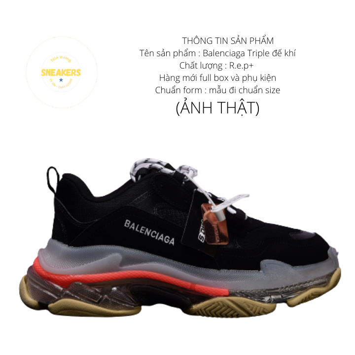 Giày nam nữ sneaker thể thao Ba.Len.cia.ga đế khí đế tách phân tầng chuẩn chữ 1