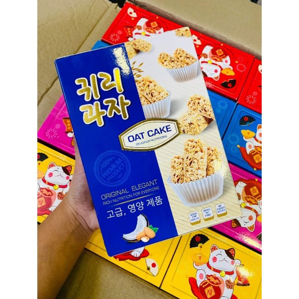 Bánh yến mạch Hàn Quốc hộp 200g - Bánh ăn giảm cân, tốt cho sức khỏe - SENCHARM