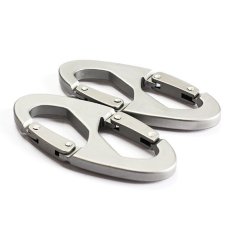 Chi tiết sản phẩm 2 Móc Khóa Kẹp Leo Núi Dạng Carabiner Hình Số 8 Bằng Nhôm – Quốc Tế
