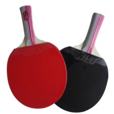 Chỗ bán 360WISH One Pair Long Handle Oxford Rubber Table Tennis Racket Set with 3 Table Tennis Balls – Red + Black – intl  