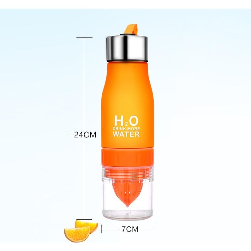 Hình ảnh thu nhỏ 650ml Lemon Juice Water Bottle Fruit Infuser Drinkware For OutdoorSports My Shaker