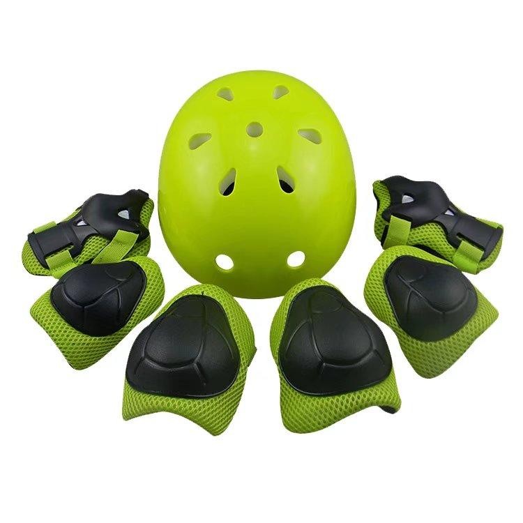 7pcs Protective Gear Helmet Elbow Wrist Knee Pads Adjustable Skateboard Roller Skating Cycling 1059 - intl