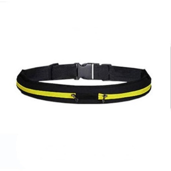 Bang Sport Running Waist Bum Bag Belt Double Pouch (Yellow) - Intl - intl