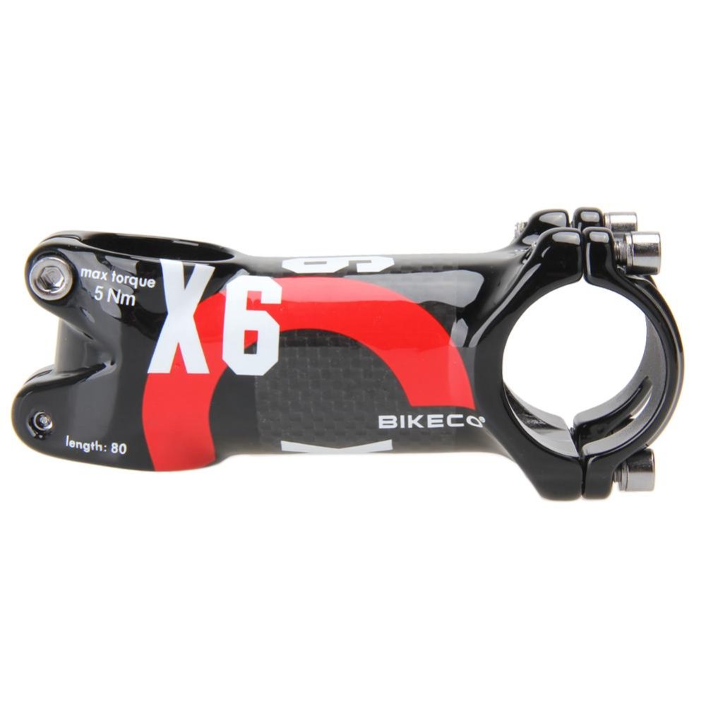 Bikeco Handlebar with 3K Carbon Fiber Ultralight Stem (Red) (80mm)
- intl