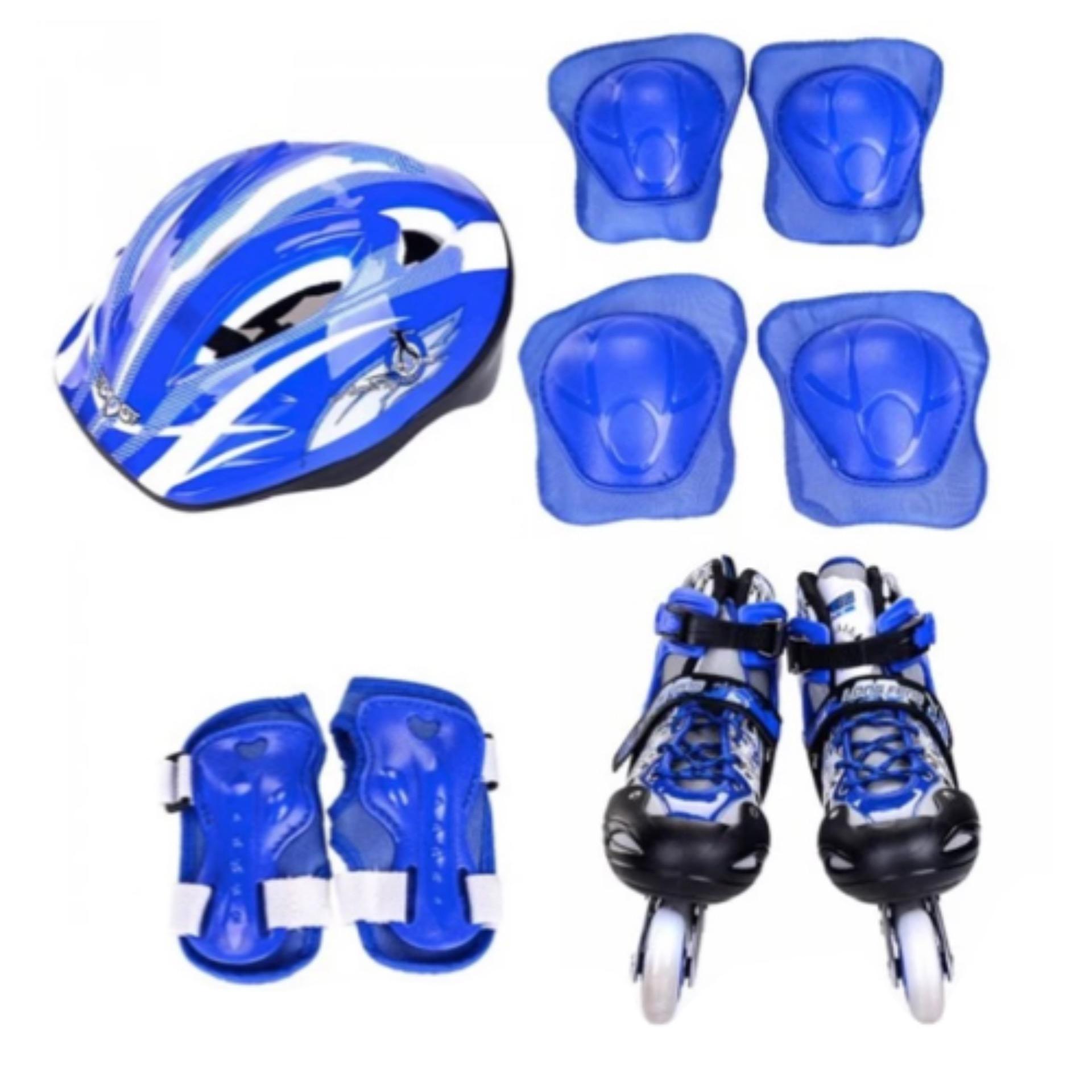 Bộ Giày Patin PTB PT01 + Găng Tay + Mũ Bảo Hiểm Size M (35 – 38)
(Xanh)