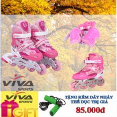 GIÀY PATIN CAO CẤP (SIZE M) & ĐỒ BẢO HỘ - VIVA SPORT ( TẶNG 1 DÂY NHẢY )