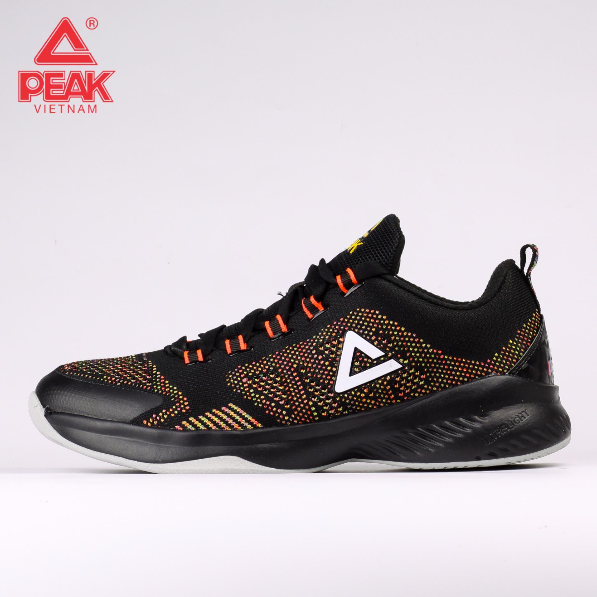 Giày thể thao bóng rổ nam Peak Ultra Light E72021A - Đen Đỏ Multicolor