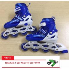 Giày Trượt Patin Gắn Đinh Phát Sáng (Size L - Xanh) + Tặng Kèm 1 Dây Nhảy
