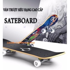 Ván trượt mặt nhám đen bánh cao su trong cao cấp 2018 - KAMA