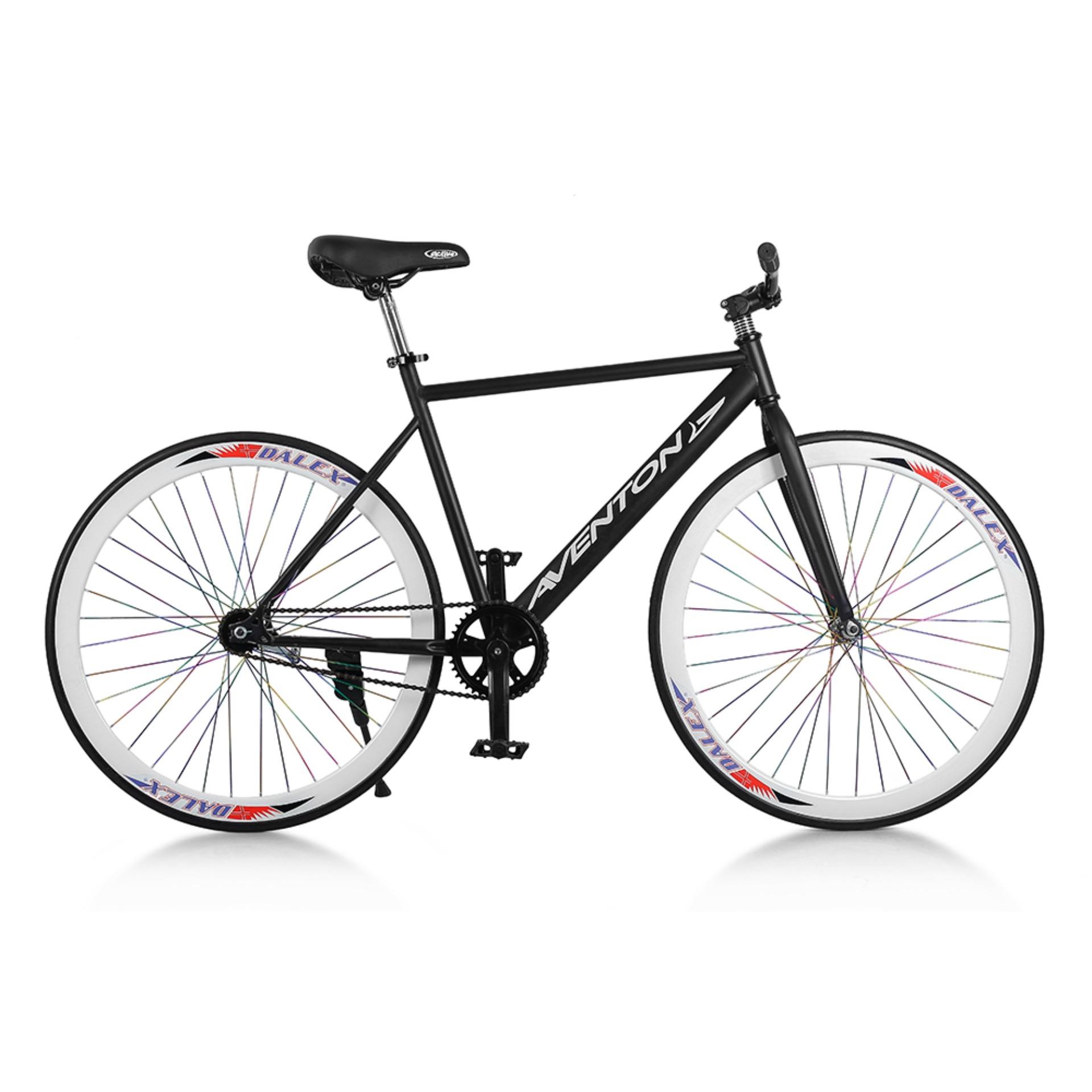 Xe đạp Fixed Gear Single Aventon New 2018 (Đen phối trắng)