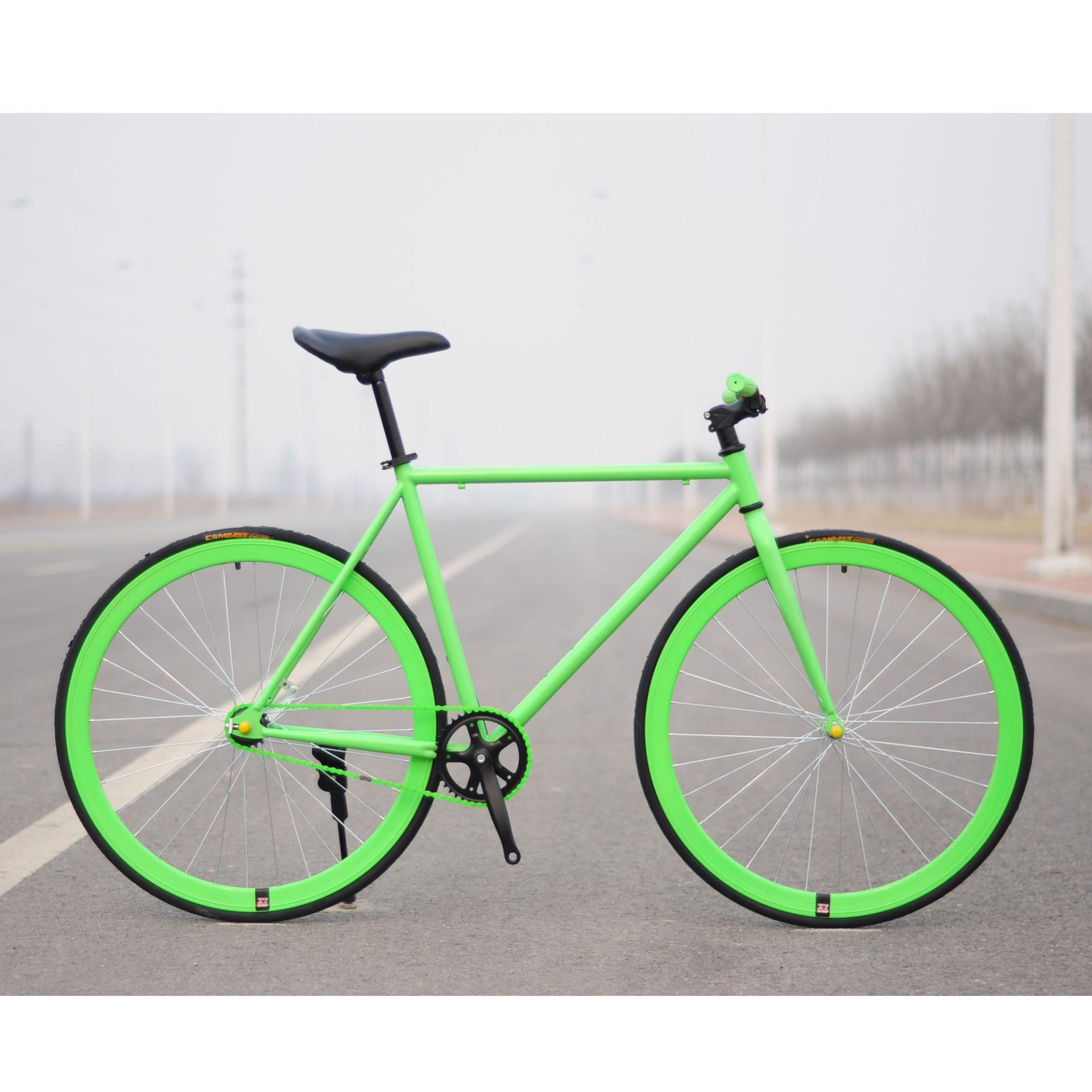Xe đạp Fixed Gear Single Speed (xanh lá)