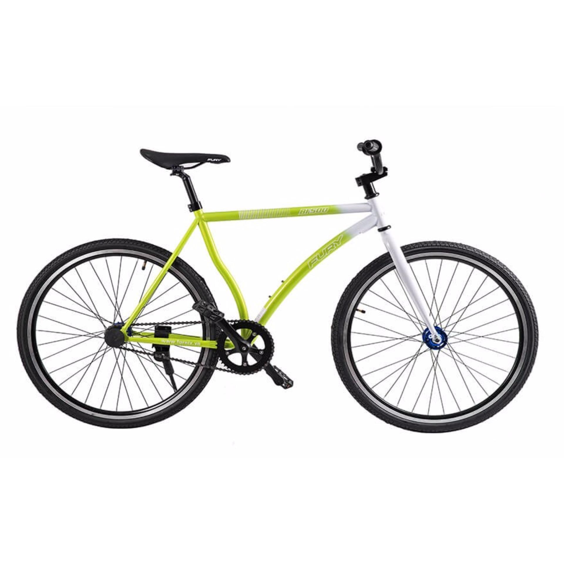 Xe đạp FixedGear, hiệu FURY, mã BF500 ( xanh lá )