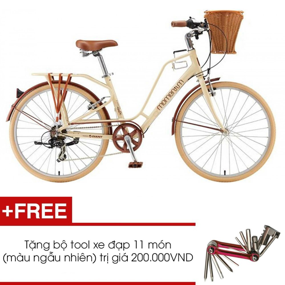 Xe đạp thể thao Giant Ineed Latte 2015 (kem) + Tặng 1 bộ Tool xe đạp 11 món màu sắc ngẫu nhiên
