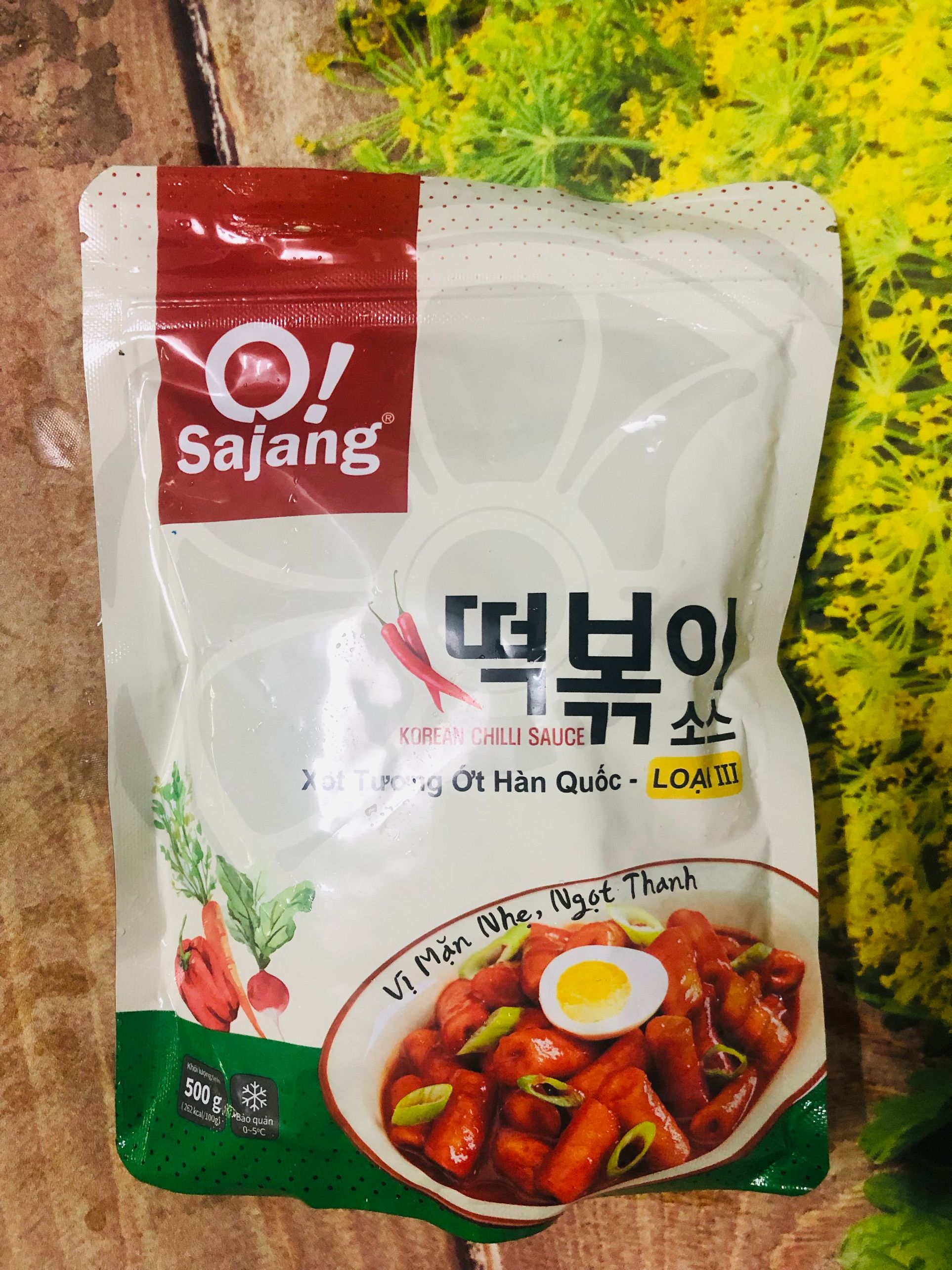 sốt tương ớt số 3 nấu bánh gạo tokbokki gói 500g