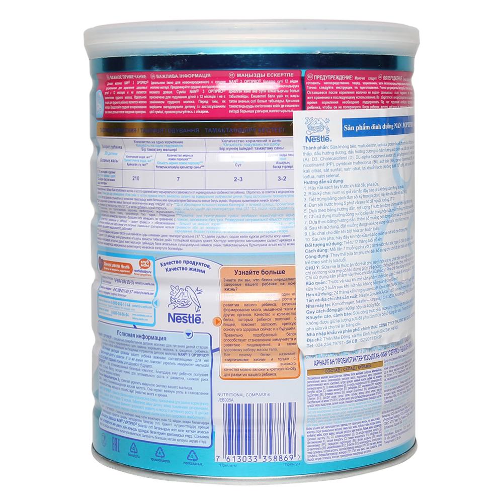 Cách pha sữa Nan Nga số 3 (800g)