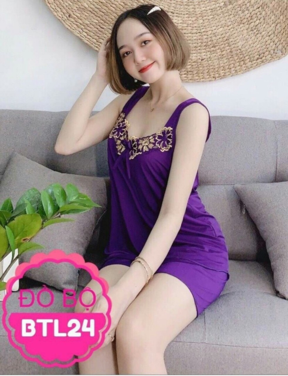 [2 SIZE 45-68KG TÙY CHIỀU CAO] ĐỒ BỘ NGỦ THUN LẠNH DÂY BẢN PHỐI REN SEXY THỜI TRANG