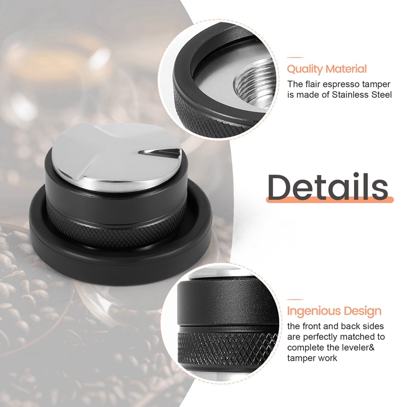 51mm Coffee Distributor & Tamper,51mm For Dedica Portafilter With Silicone  Tamper Mat,adjustable Depth