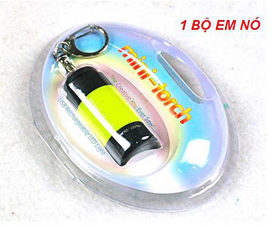 Đèn Pin Mini Siêu Sáng Móc Khóa Sạc USB☑ Đèn Pin Mini Siêu Sáng Móc Khóa Sạc USB Có nhiều chế độ sáng: Sáng Mạnh - Vừa - Yếu, Nháy Sos,có Zoom , nhỏ gọn thích hợp cho anh em đi du Lịch đi phượt ☑ Khả năng chiếu xa lên tới 100M ☑ Có Thể Sử dụng làm sạc dự phòng trong trường hợp khẩn cấp ☑ Làm từ hộp kim nhôm bao đốt, bao đập, bao va chạm ☑ Thiết kế nhỏ gọn dễ cầm nắm và di chuyển ☑ Tuổi thọ 100.000 giờ tương đương dùng 27 năm (10 giờ/ngày) ☑ Bộ SP Gồm : Đèn, Pin Sạc 18650 Korea, Sạc Pin, Khay Dùng Pin Tiểu, Phiếu BH 12 tháng .------------------------------------------------------------------------------------------- Thông Số- ☑ Kích Thước : độ dài …8cm…. Độ rộng…4cm……..☑ Độ Sáng : 800 Lumen☑ Thời Gian Chiếu Sáng : 3-8 Tiếng Tùy chế độ sử dụngTrọn Bộ Sản Phẩm Gồm- ☑ Đèn pin- ☑ 1 Pin- ☑ Hộp Đựng- ☑ Giấy Hướng dẩn sử dụng- ☑ Sạc- ☑ khay đựng pin- ☑ giấy bảo hành