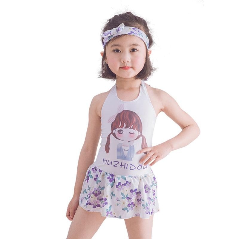 Nơi bán 1-10Y Child Little Girl's Summer One Piece Swimwear Dress Swimsuit Kids Toddler Baby Girl Bathing Suit Beach Wear - intl
