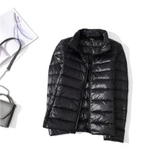 Giá Niêm Yết 2017 New Winter Women Casual Solid Color Plain Plus Size Thin Warm Stand Collar Short Down Coat Jacket Black – intl   Freebang