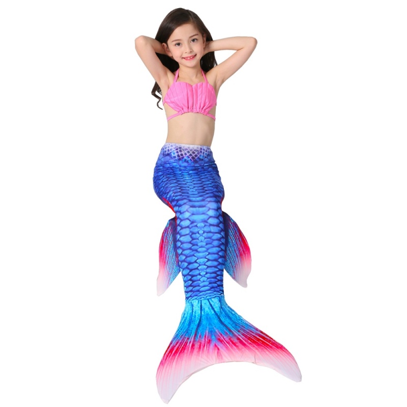 Nơi bán 3pcs Girls Swimwear Top Panties Mermaid Tail Swiming Costume Monofin Flippers Swimsuit - intl