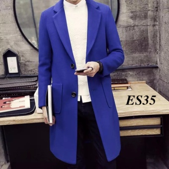 Áo khoác dạ thời trang nam phong cách ES35 ( màu xanh )  