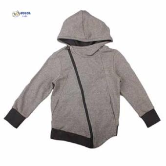 Áo khoác trẻ em nam dài tay có mũ liền mùa thu đông 2 lớp ấm áp- ghi-ddcatkids city fashion...