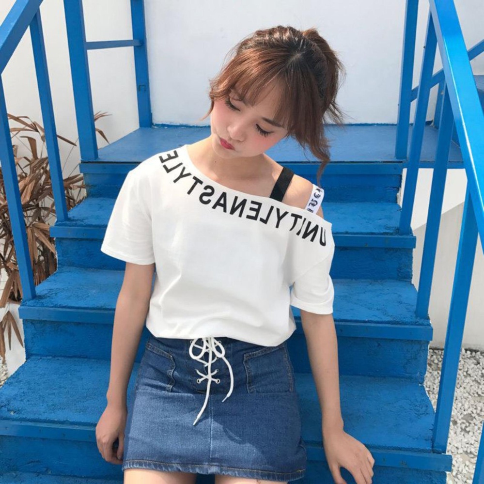 Bán Giá Sốc Áo Thun Nữ Trễ Vai Viền Chữ Thời Trang Zenko Wm Top 800021V1 W  Giá Rẻ Bất Ngờ! | Review Zimken
