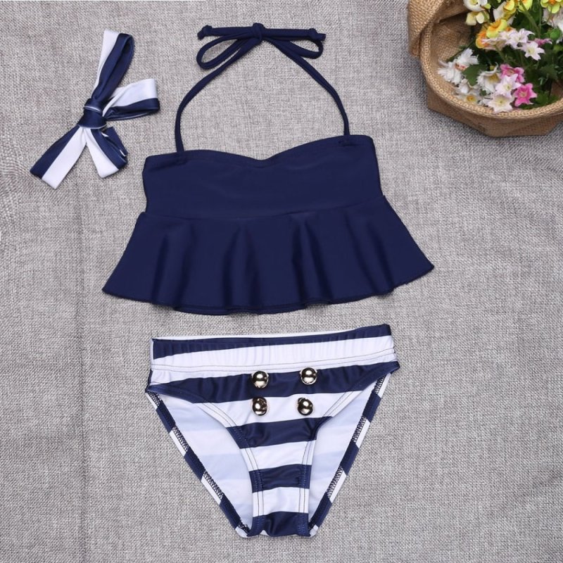 Nơi bán Baby Kids Girls 3pcs Tankini Bikini Set Beachwear Swimwear Swimsuit Bathing Suit - intl