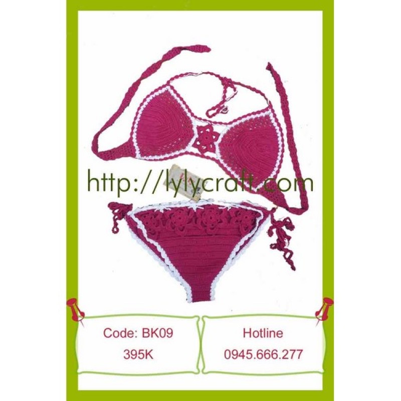 Nơi bán Bikini móc bằng len độc đáo - Handmade - BK09