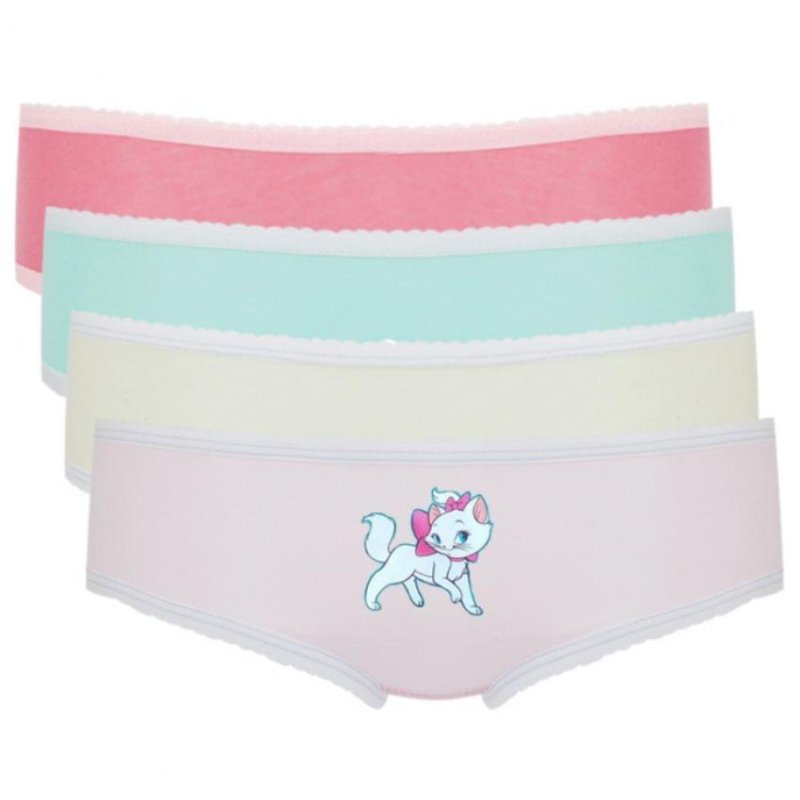 Nơi bán Bộ 4 quần lót bé gái Cotton 100% thun mềm in hình