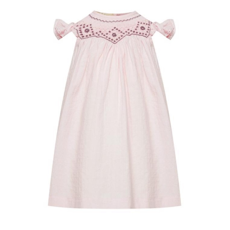 Nơi bán Celine - Đầm bé gái thêu xích móc hong / 2 yr