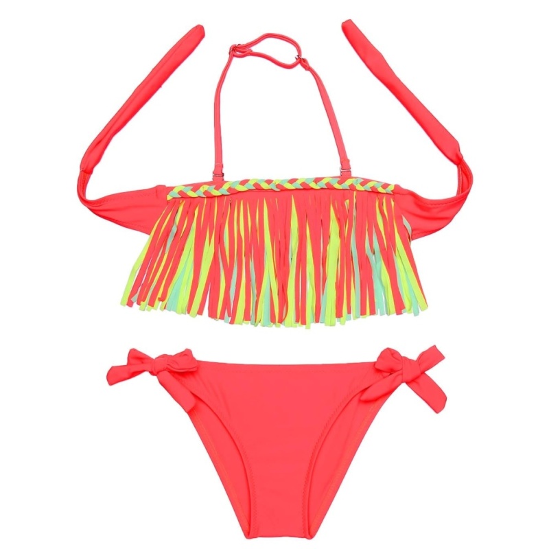 Nơi bán Cyber New Kids Girls Summer Sexy Swimsuit Tassel Bikini Set Bathing
Beachwear Swimwear ( Red ) - intl