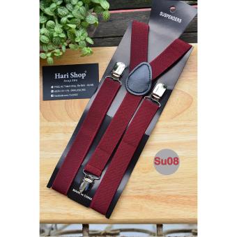 Dây Đeo Quần Nam Simple Suspenders Đỏ Đô - Đỏ Rượu Vang  