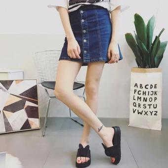 Dép Quai Ngang Nứ Tai Thỏ Giá Rẻ - Đen June 2018 - 2 Dép Quai Ngang Nứ Tai Thỏ Giá Rẻ - Đen - 2