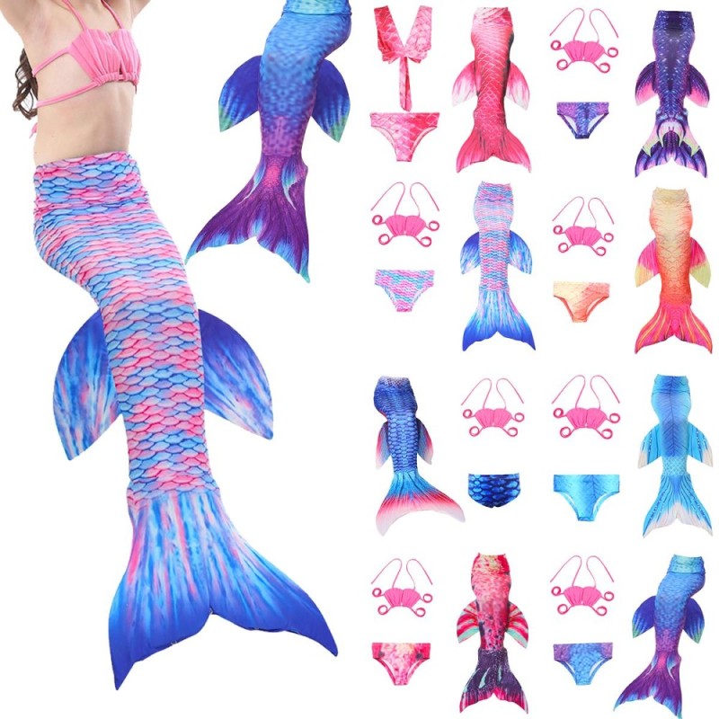 Nơi bán Fin Mermaid Tail Monofin - Swimmable Tail Kids Girls Women Swimming Costumes JP108(140) - intl
