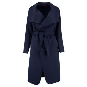 Gamiss Fashion Elegant Winter Women's Cashmeres Coats Belted Shawl Collar Wool Coat  