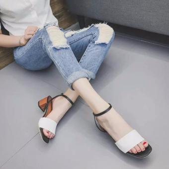 Giày Gót Thấp Phong Cách Korea ( Trắng ) April 2018 - 2 Giày gót thấp phong cách korea ( trắng ) - 2