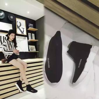 Giày Sneaker Nữ Cao Cổ Chun Hot Nhất - HAPU - TBLcao1 (đen) April 2018 - 4 Giày sneaker nữ cao cổ chun hot nhất - HAPU - TBLcao1 (đen) - 4