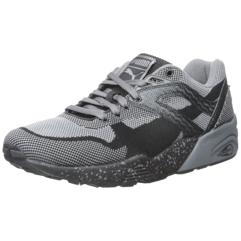 Giày thể thao PUMA Trinomic R698 Knit Mesh (Đen Xám)