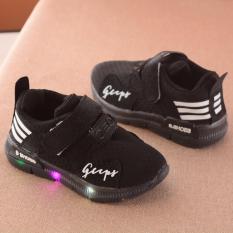 Giá Giày thể thao siêu nhẹ cho bé – Size 21 đến 25 – gupy – đen – đèn led   Validep