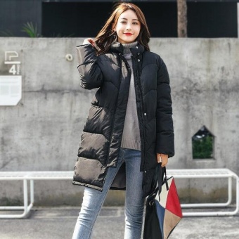 Girlhood korean long down jacket-Black - intl  
