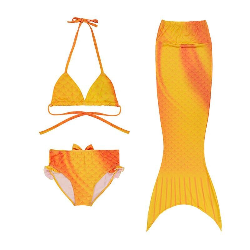 Nơi bán Mermaid Tail Children Swimwear - Yellow - intl