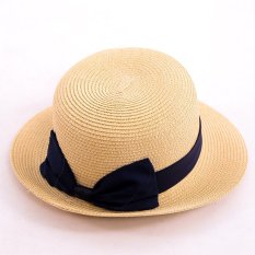 Mũ cói vành nhỏ phong cách vintage cho bạn gái GT 247 (Vàng trơn)  giá rẻ nhất